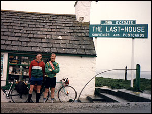 John Matthews & Graham Brodie at  John O'Groats - 1st July 1986