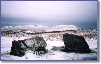 Harsh conditions on Dartmoor in January  