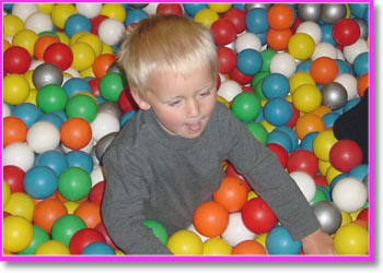 Tom in the smugglers ball pool